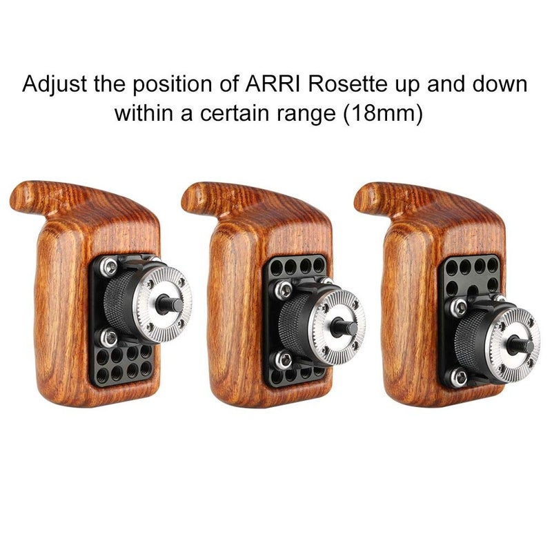 NICEYRIG مقبض خشبي من NICEYRIG مع وردة للجانب الأيسر (قطر خيط M6 31.8 مم) مناسب لكاميرات نيكون وسوني وكانون وكاميرات الفيديو، دعم تركيب على الكتف - Image 5